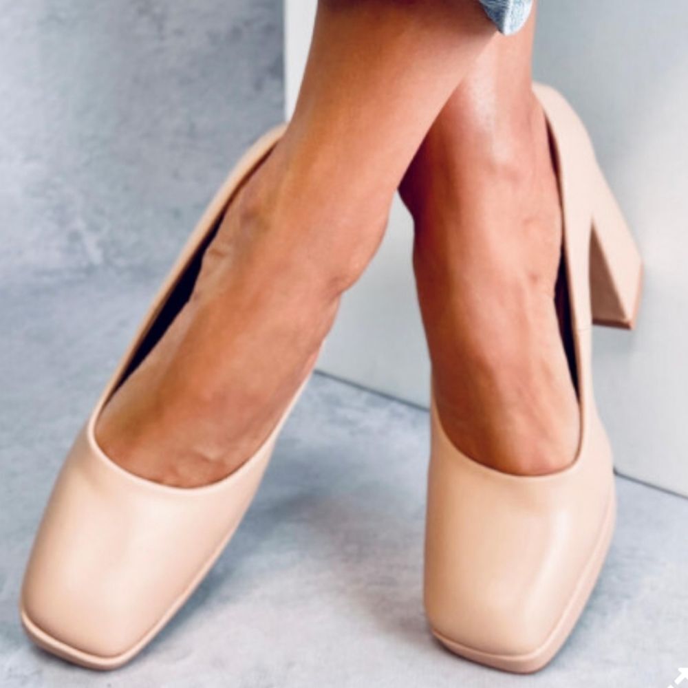 BRAND NY&C BLOCK-HEEL ROUND TOE SLIP-ON WOMEN"S PUMP G1